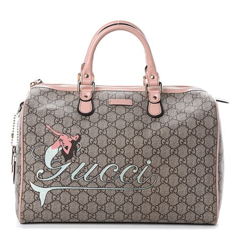 GUCCI GG Plus Monogram Mermaid Medium Joy Boston Pink 